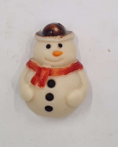 Bouchée Bonhomme de Neige en pâte d'amande / Chocolats de Noël