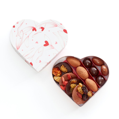 Coffret cœur chocolats Saint-Valentin Taille 1 / Chocolat Saint-Valentin