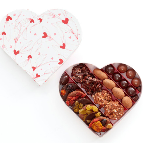 Coffret cœur chocolats Saint-Valentin Taille 2 / Chocolat Saint-Valentin