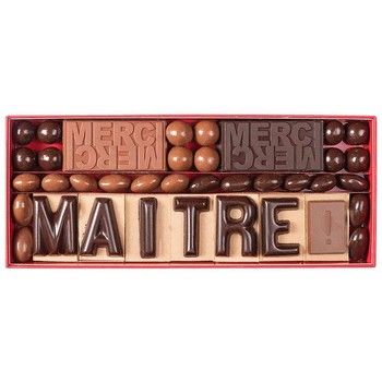 Message en chocolat "Merci Maître" Jadis et Gourmande