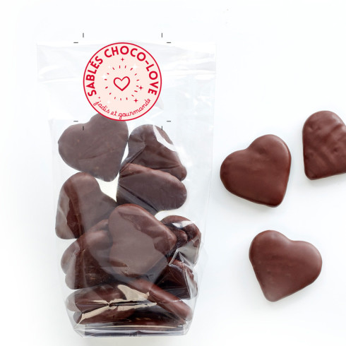 Sablés coeur & Chocolat noir / Chocolat Saint-Valentin