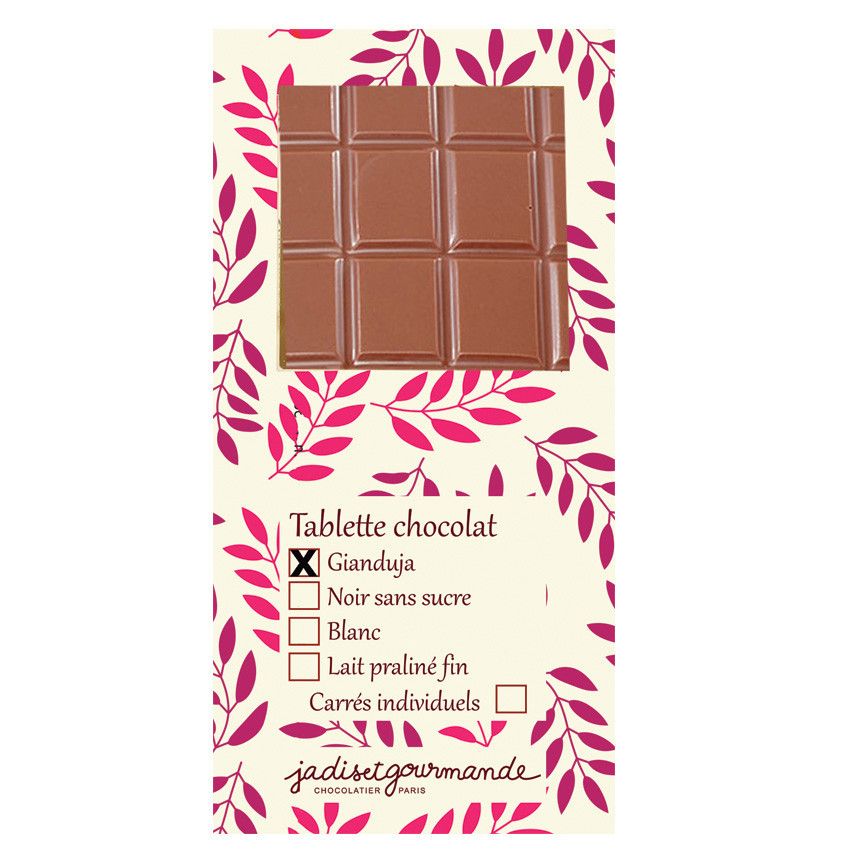 Tablette de chocolat publicitaire 'Gianduja' - Made in France