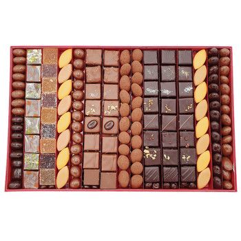 CHOCOLAT DE NOEL bourriche - COFFRET CADEAU 450G - COFFRET GOURMAND - BOITE  DE CHOCOLAT ARTISANAL : : Epicerie