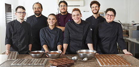 l'equipe de chocolatiers